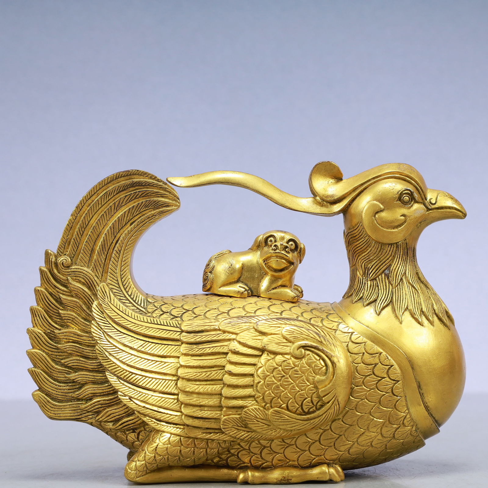A Exquisite Gilt Bronze Phoenix-Form Censer (1 of 10)