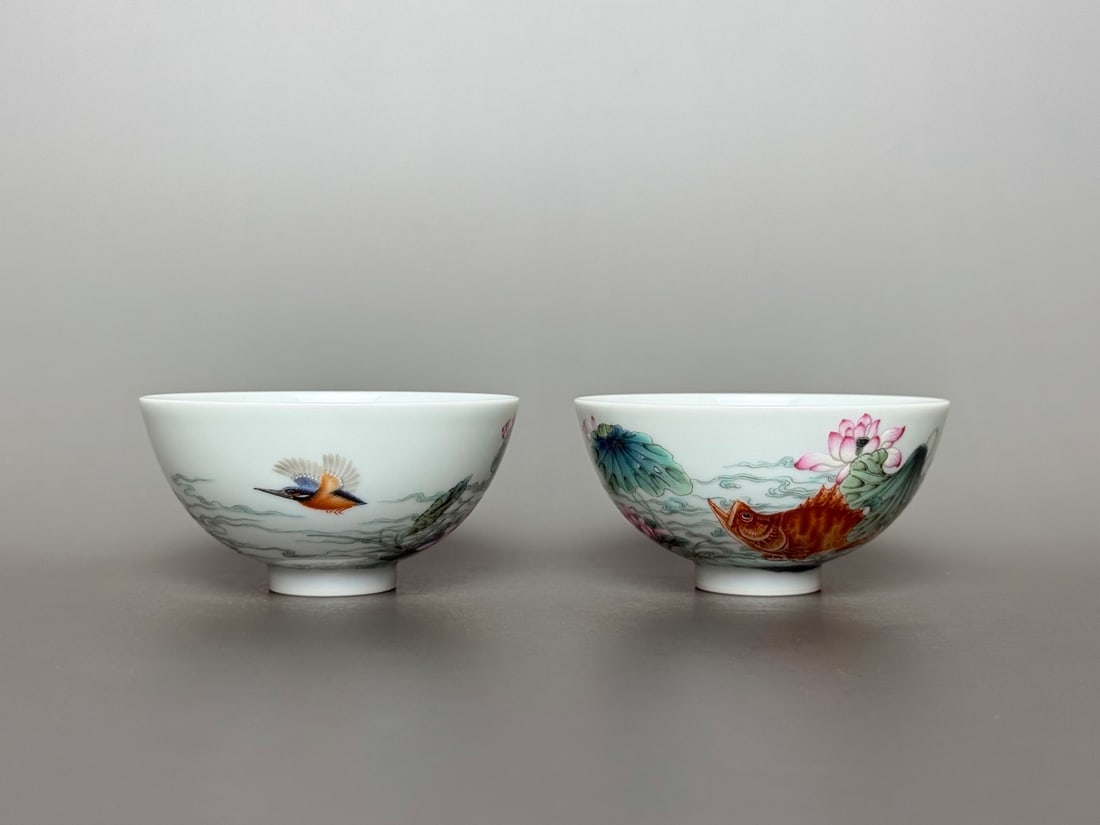 An Exquisite Enamel Painted Gold Flower and Bird Pattern Cup (1 of 9)