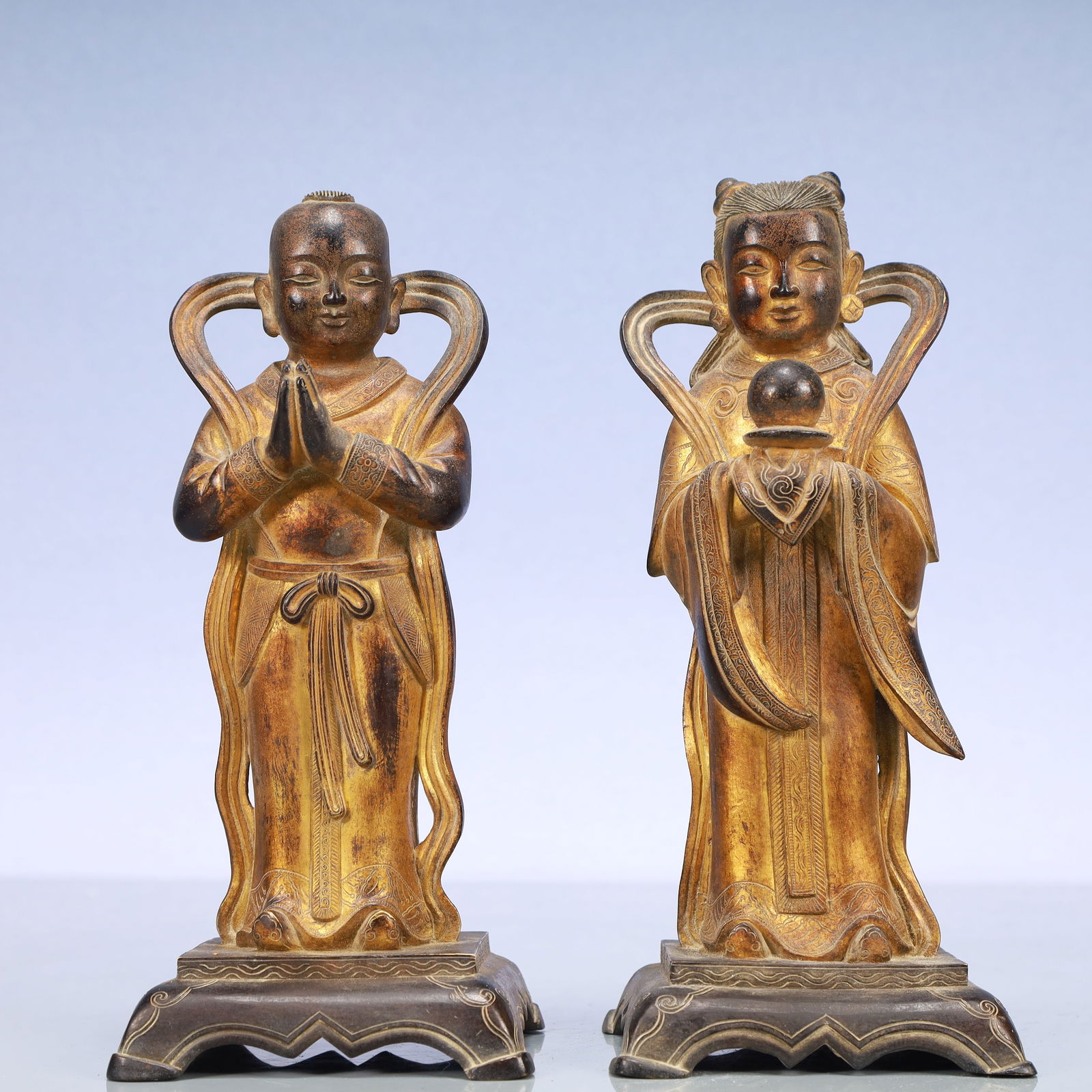 A Set of Fine Gilt Bronze Figure Ornament (1 of 11)