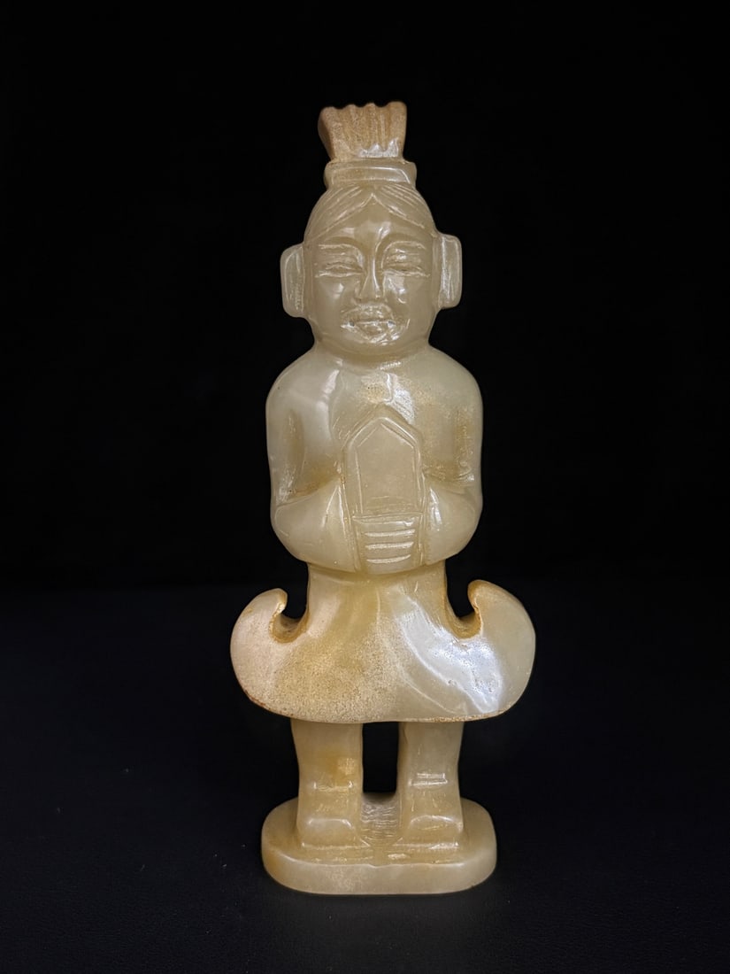 An Exquisite White Jade Figure Ornament (1 of 8)