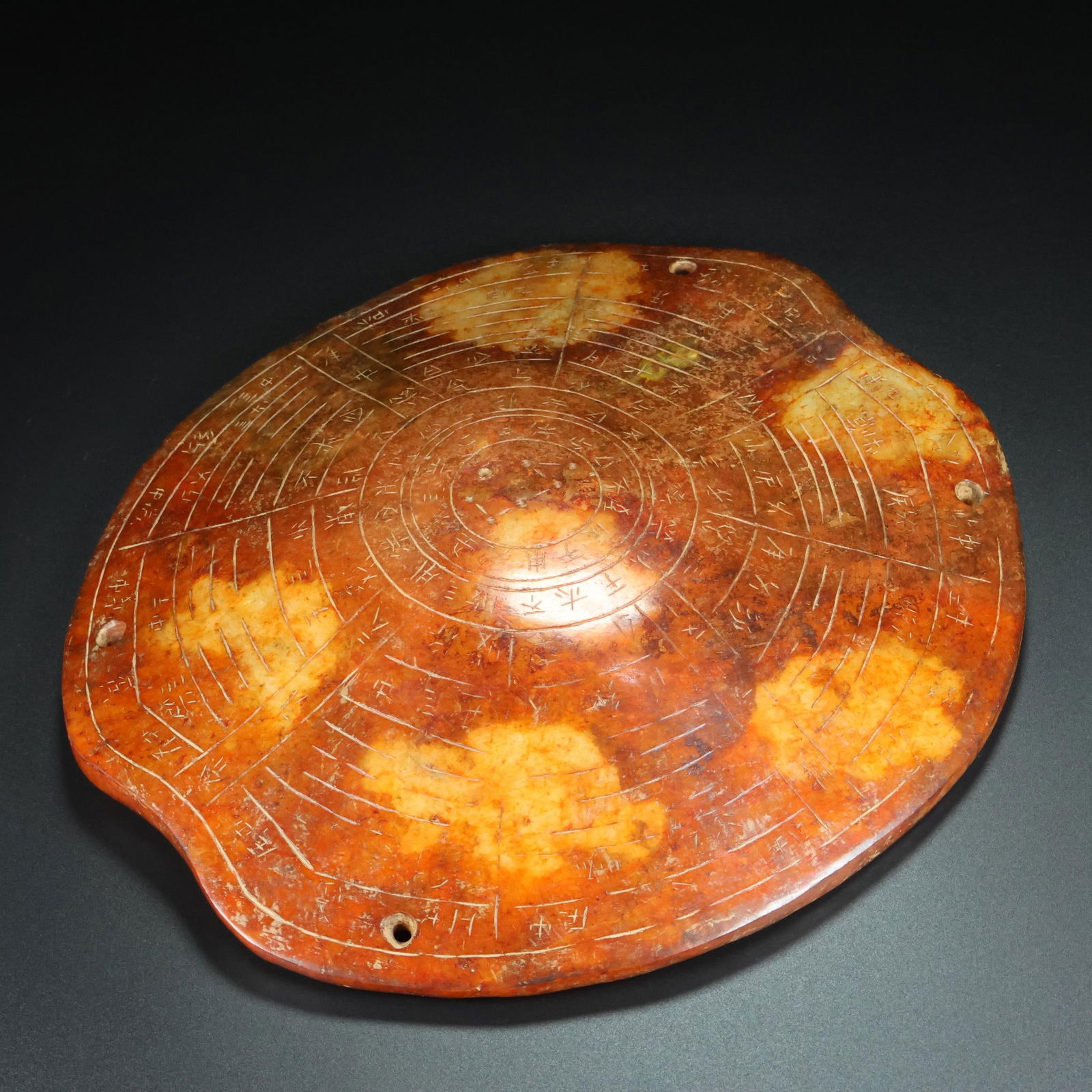 An Exquisite White Jade With Inscription Tortoise shell (1 of 9)