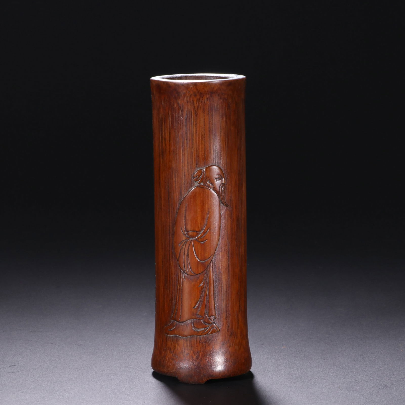 An Exquisite Bamboo Figure Pattern Brush Pot (1 of 9)