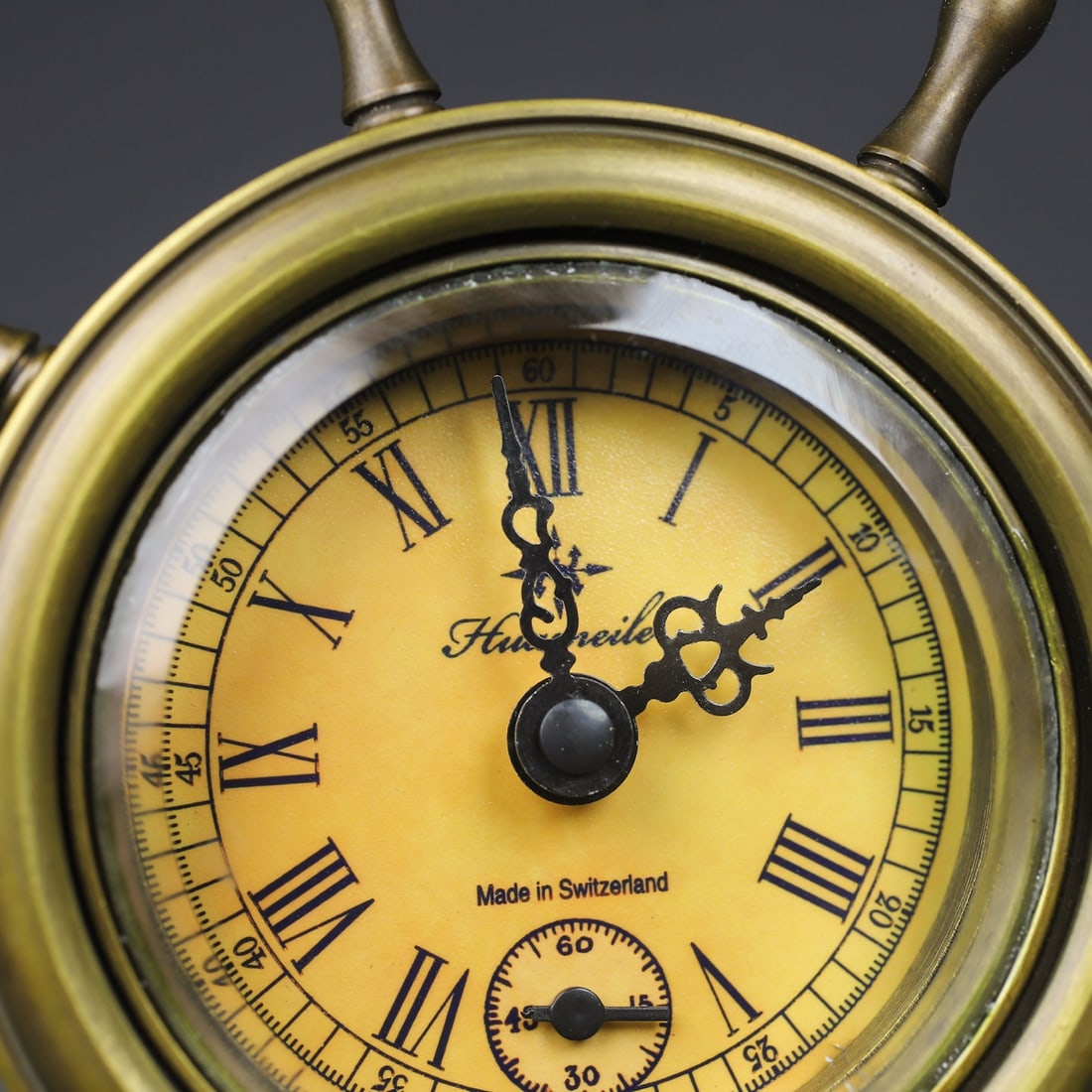 A beautiful helmsman cast copper chronograph alarm clock - 3