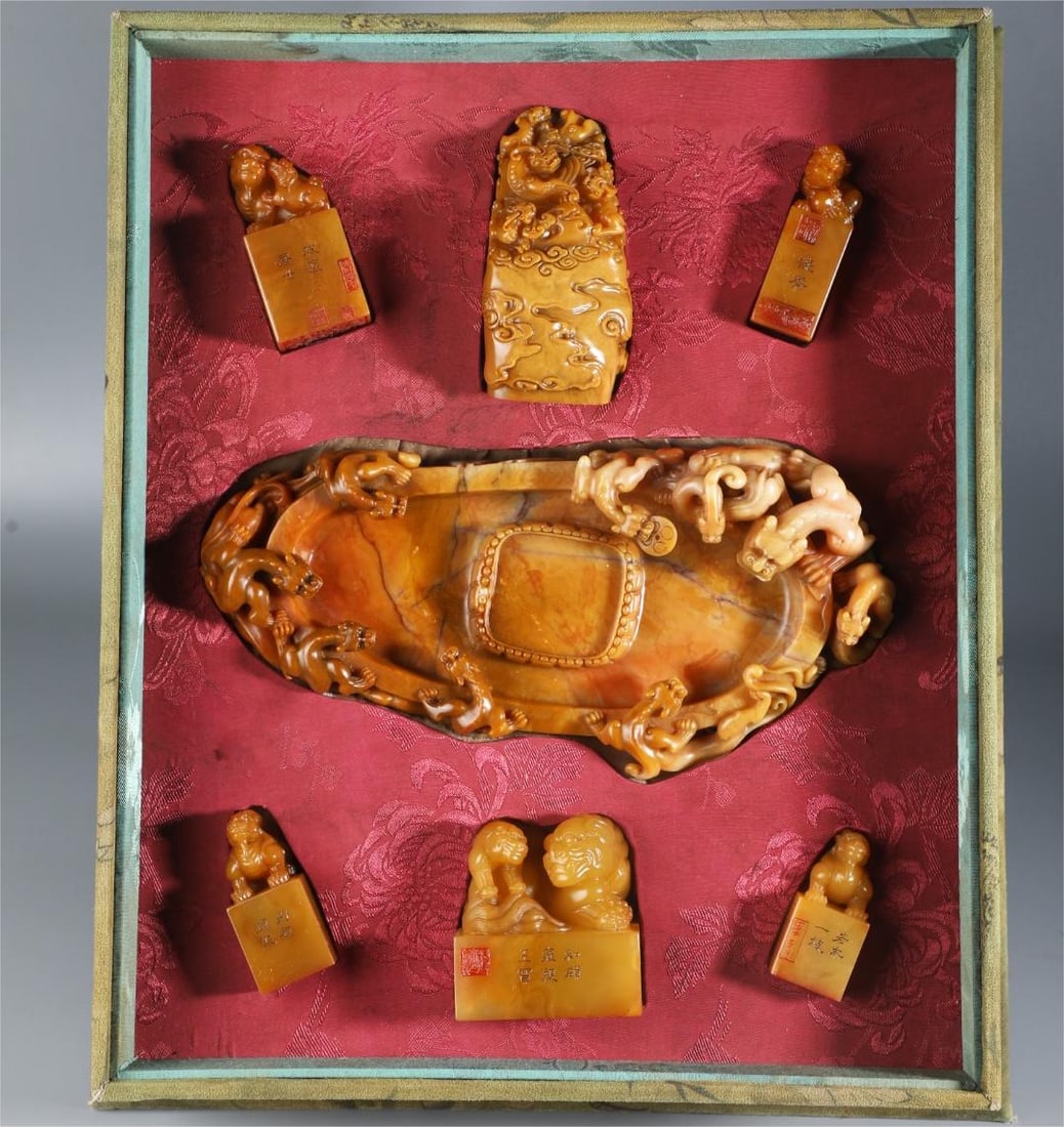 A piece of the Qing Dynasty's Tianhuang Wenfang Seven Masters (1 of 13)