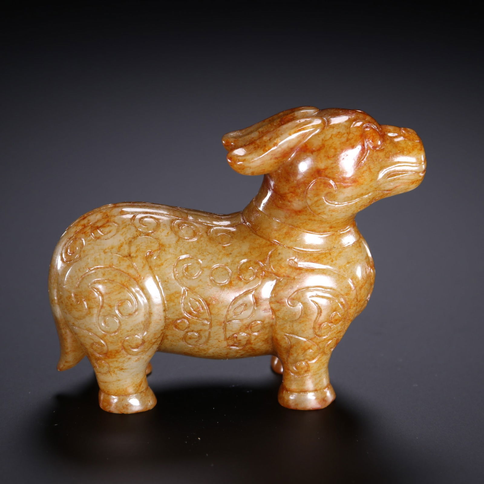 A beautiful Hetian jade sheep ornament: Exquisite Hetian jade sheep ornaments Size:H:5.2cm W:7cm W:121g (The Dimensions Of All Batches Are Manually Measured.If You Need More Detailed Information,Please Contact Our Customer Service Before Bi