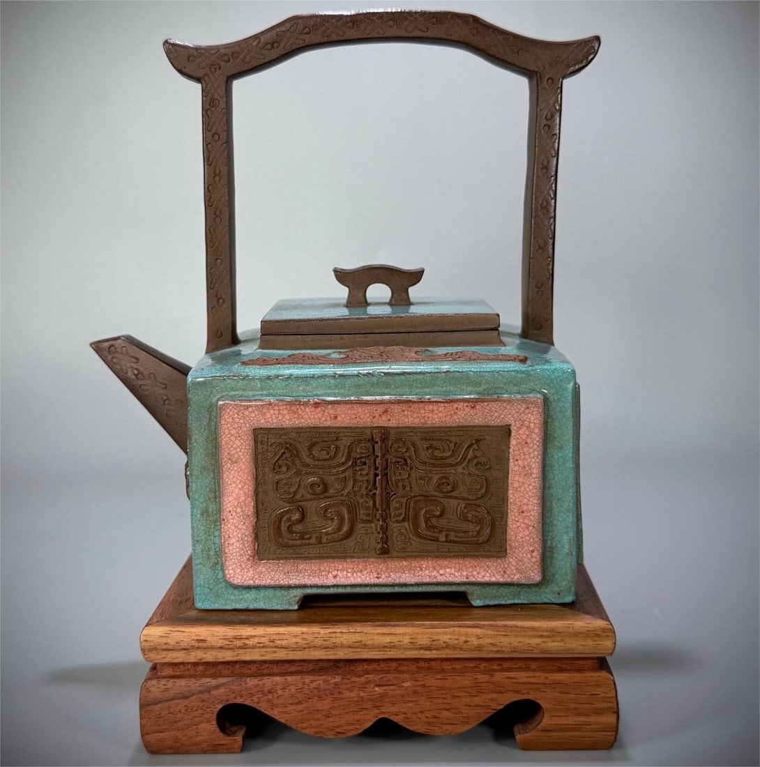 A piece of exquisite invoicing glaze print decal square official hat lifting beam pot linen pattern (1 of 9)