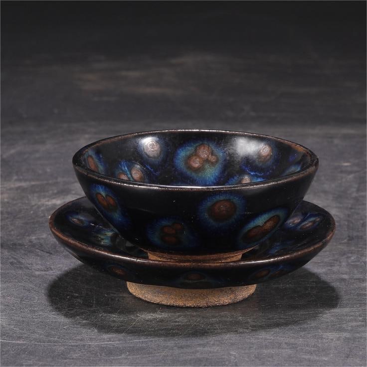 A set of dazzling Zhai Bian Tianmu Zhantuo of the Song Dynasty kiln (1 of 8)