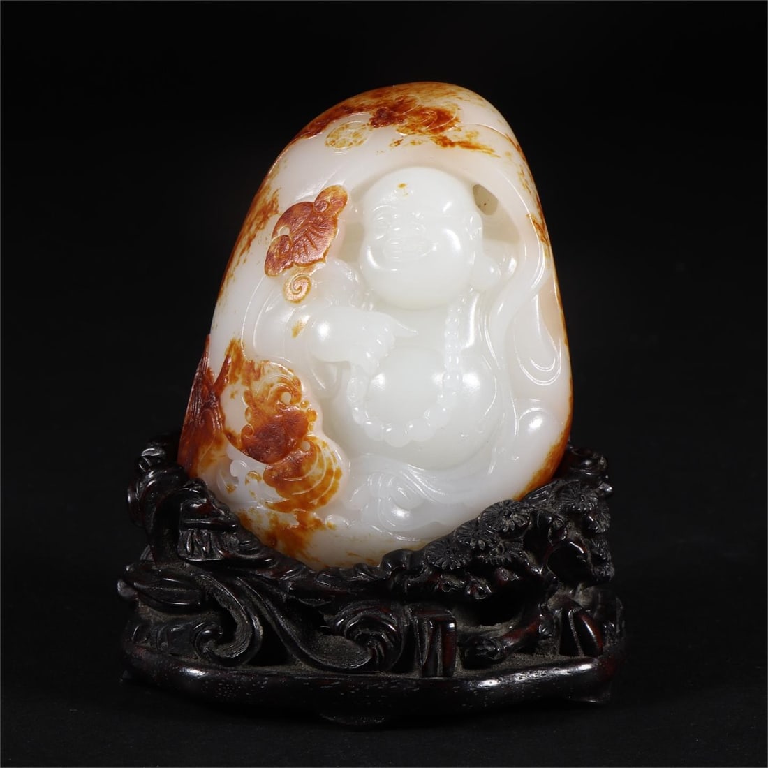 A beautiful Hetian jade ornament: Exquisite Hetian jade ornaments Size:L:6cm W:5cm H:8.5cm W:412g (The Dimensions Of All Batches Are Manually Measured.If You Need More Detailed Information,Please Contact Our Customer Service Before Bi