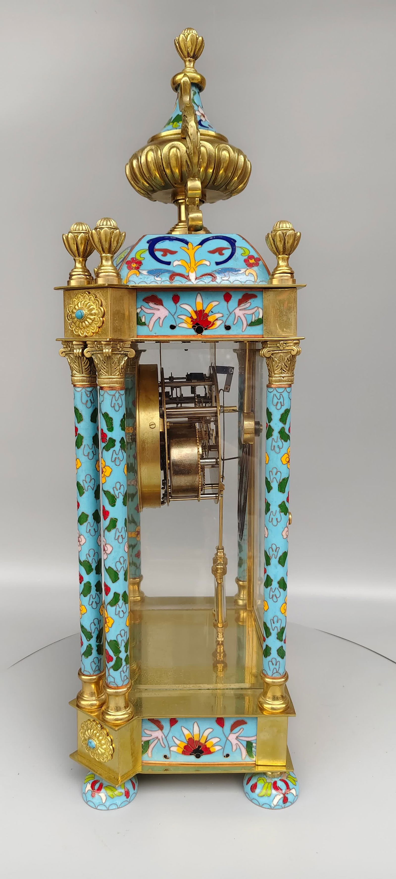 A classical cloisonné enamel clock - 7