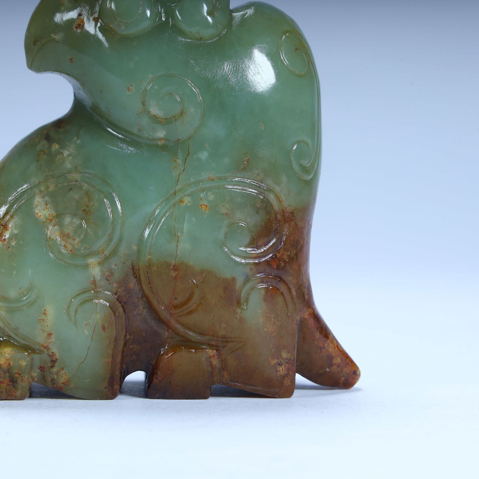A Han Dynasty jade eagle fish pattern ornament - 11