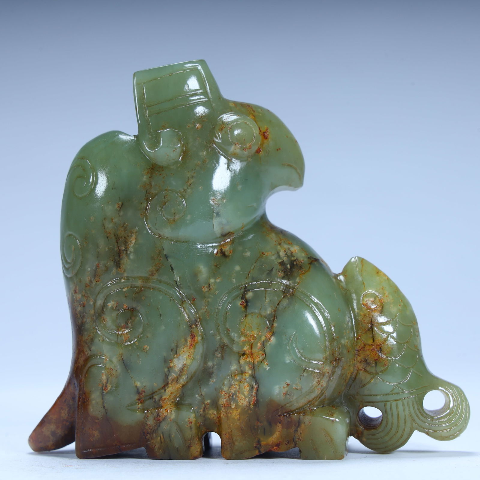 A Han Dynasty jade eagle fish pattern ornament (1 of 12)