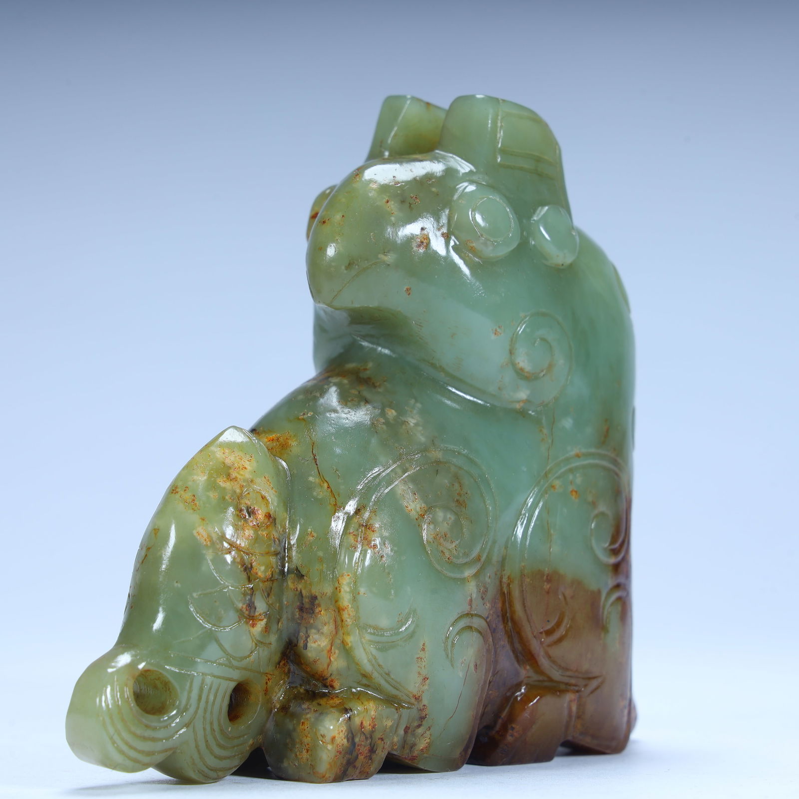 A Han Dynasty jade eagle fish pattern ornament - 5