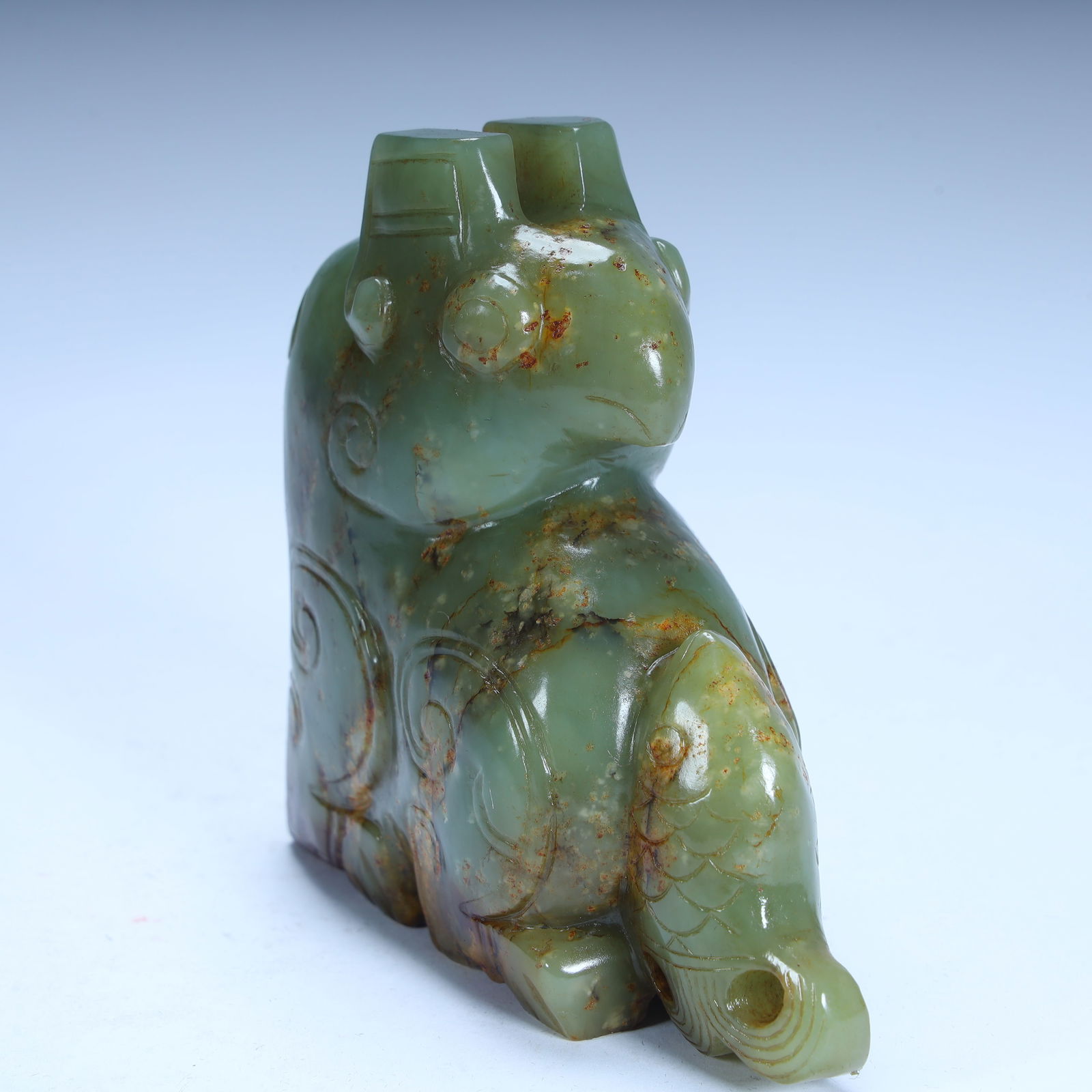 A Han Dynasty jade eagle fish pattern ornament - 8