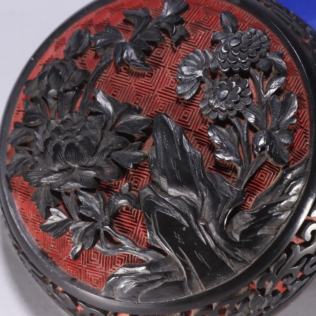 A copper lacquerware patterned lid box - 4