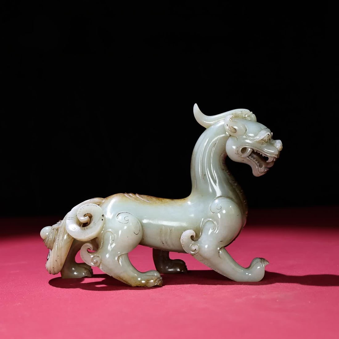A Han Dynasty jade Tianlu auspicious beast ornament (1 of 9)