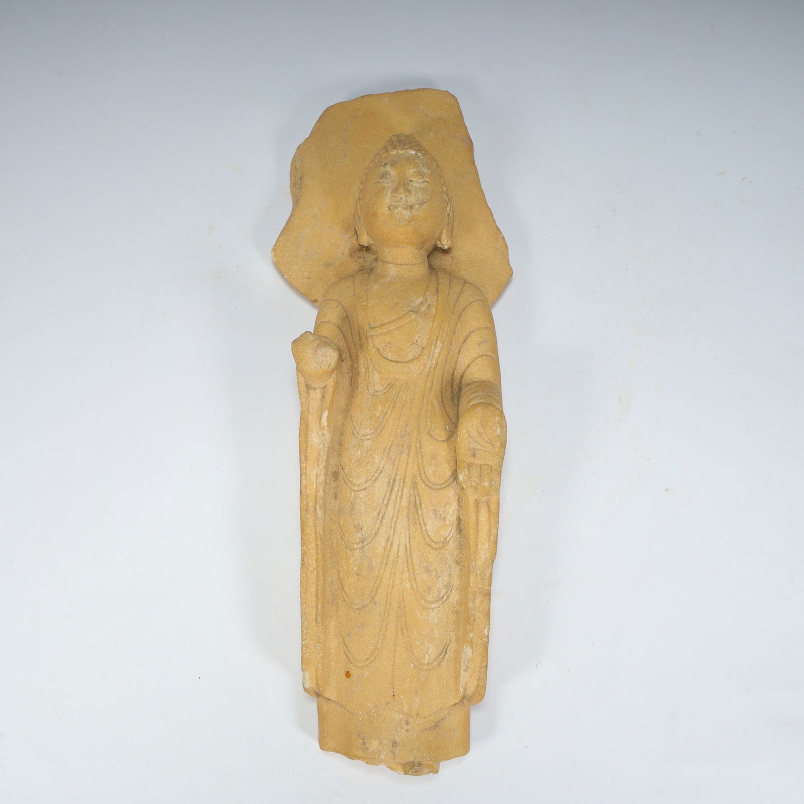 A statue of a sandstone Buddha in the Northern Dynasty (1 of 16)