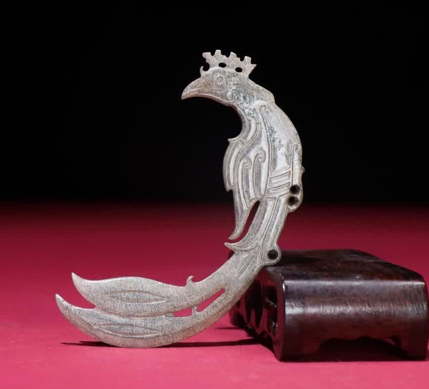A Han Dynasty jade bronze phoenix bird (1 of 9)