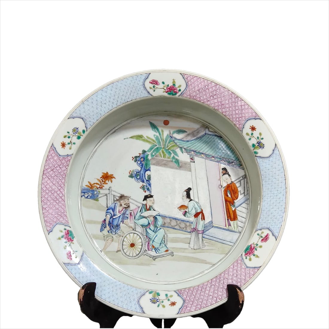 A Qing Yongzheng pastel character story washbasin (1 of 9)