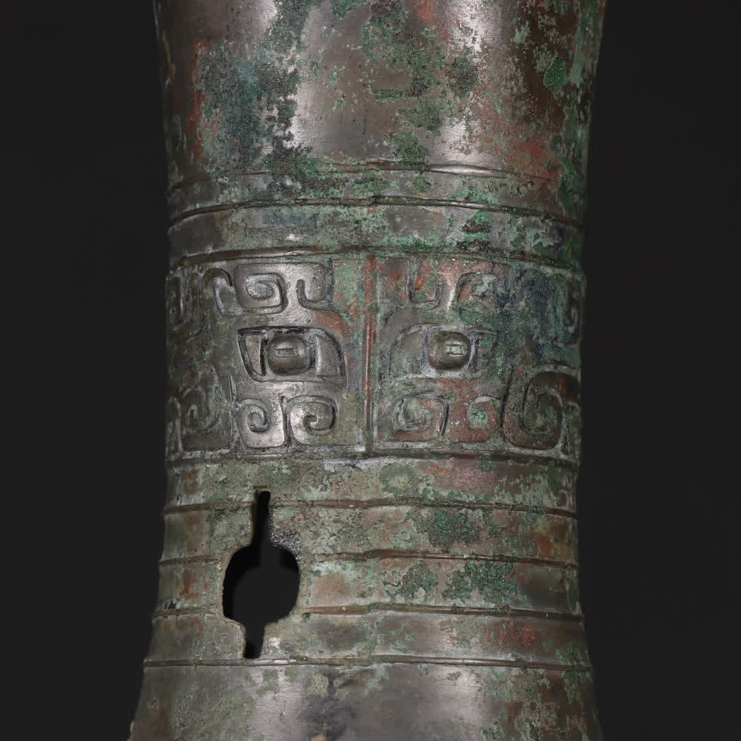 A bronze gluttonous pattern flower cup - 6