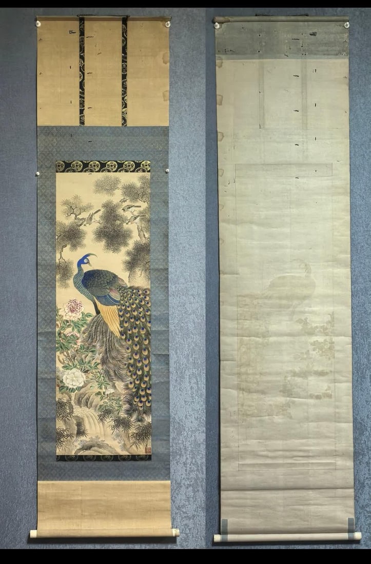 A picture of Shen Quan's silk flowers and birds: Shen Quan's silk book flower and bird picture SIZE: Core 109x36.5cm (The Dimensions Of All Batches Are Manually Measured.If You Need More Detailed Information, Please Contact Our Customer Service