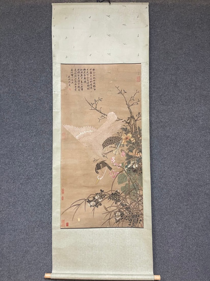 A picture of Shen Zhou's flowers and birds on paper (1 of 9)