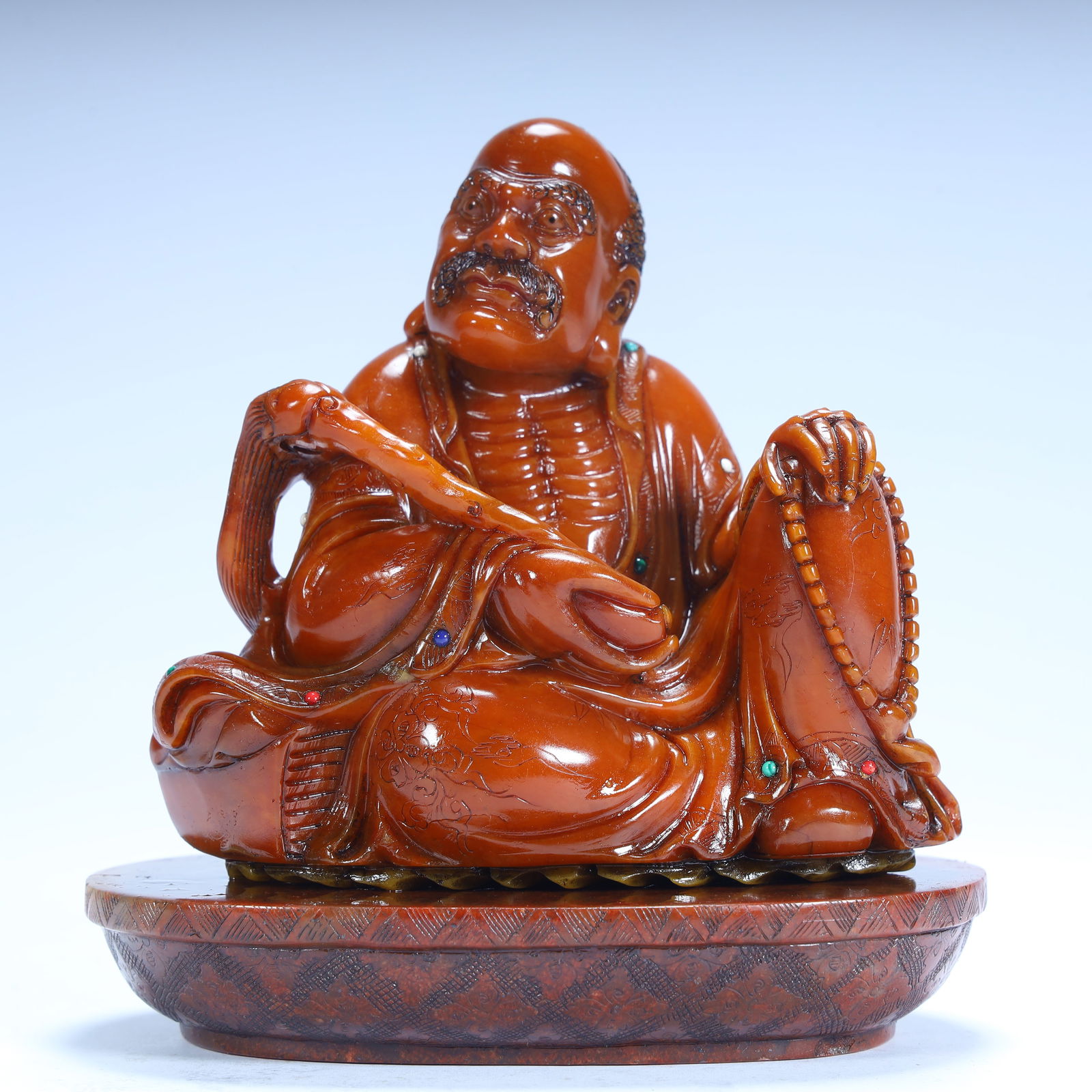 A statue of Shoushan Stone Arhat in the Qing Dynasty (1 of 12)