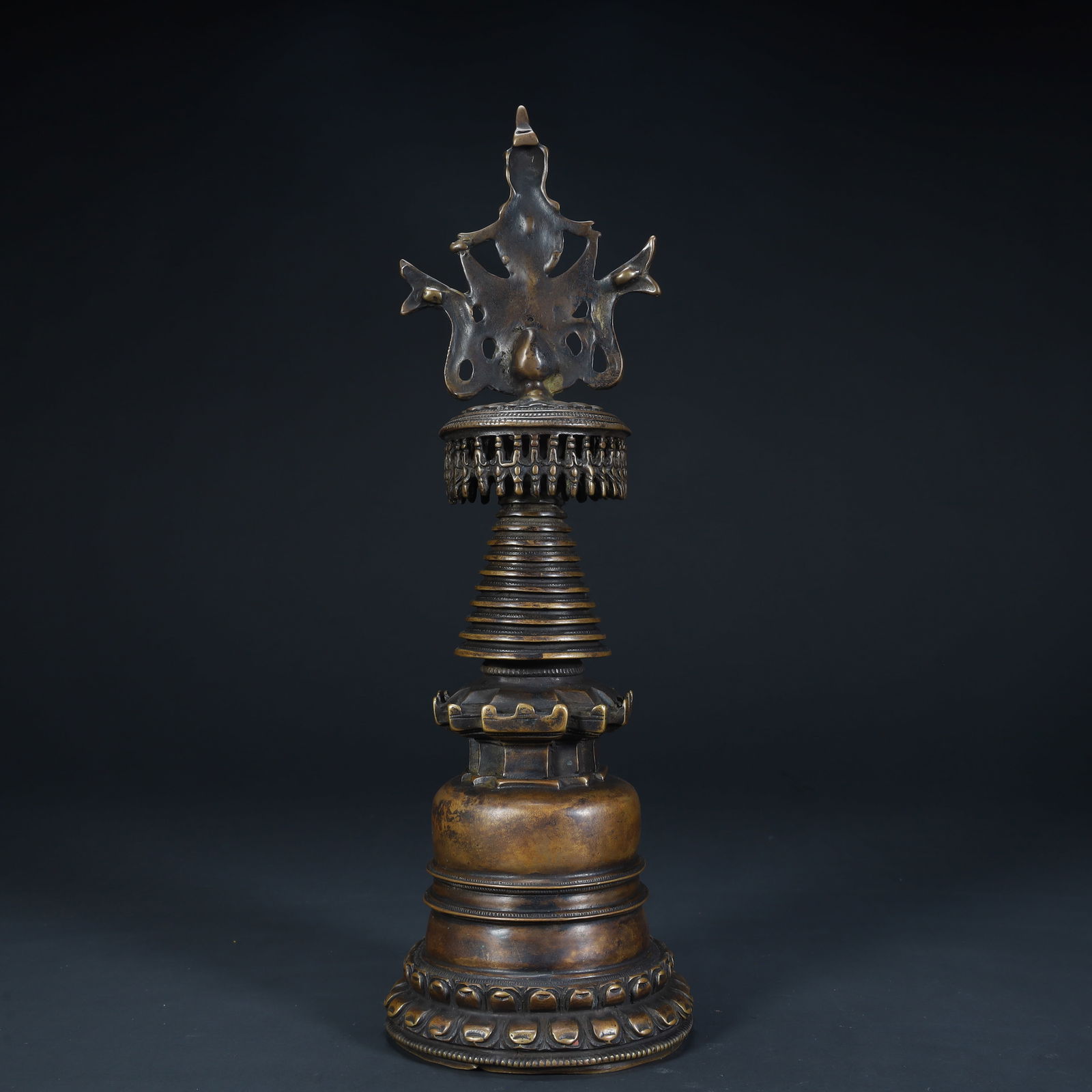 A Qing Dynasty copper kadang pagoda (1 of 13)