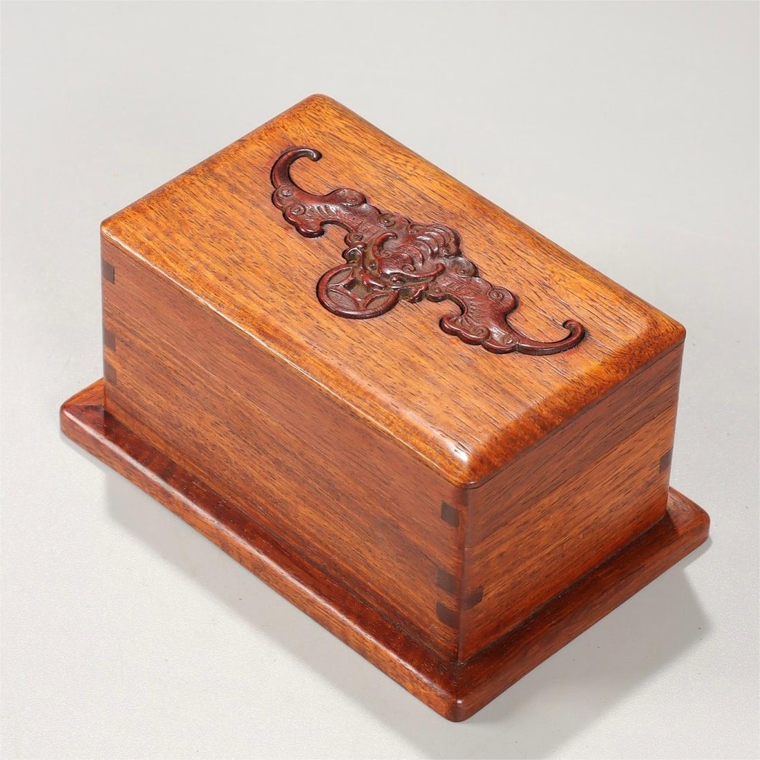 A Qing Dynasty Huanghuali Fu is in front of the box (1 of 9)