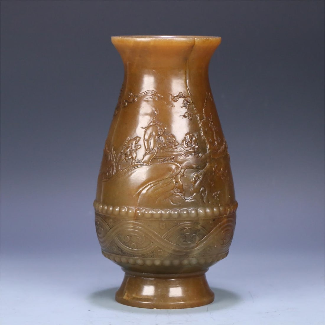 A story bottle of Shoushan stone characters in Fujian Dynasty of the Qing Dynasty (1 of 10)