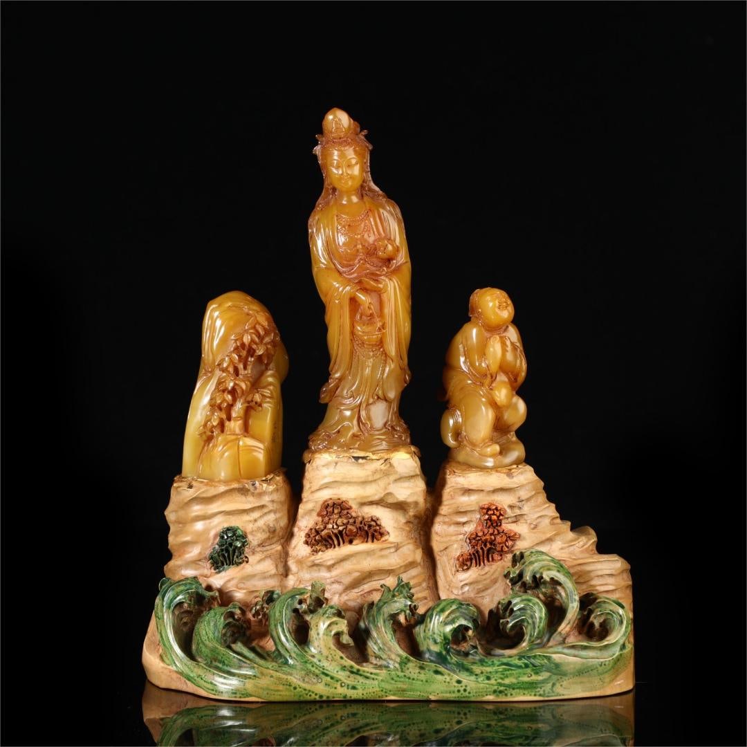 A beautiful Shoushan stone figure ornament (1 of 10)