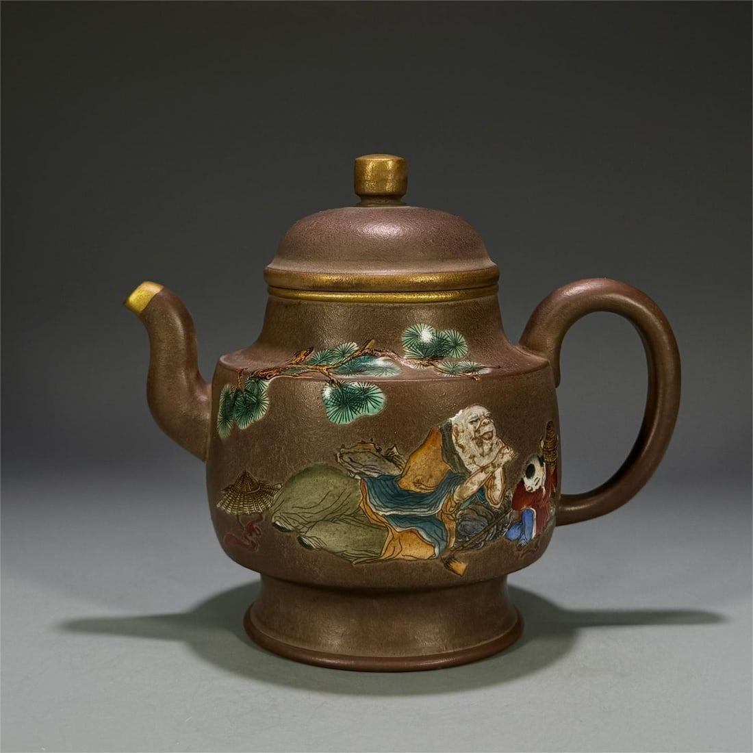 A fine gilt enamel palace lamp pot (1 of 9)
