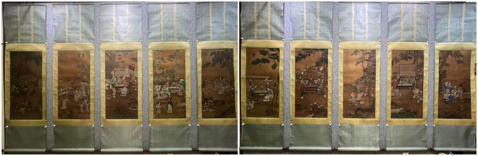 A silk book of Tang Yin's characters: Tang Yin's character silk book Flower core Size:104x48 (The Dimensions Of All Batches Are Manually Measured.If You Need More Detailed Information, Please Contact Our Customer Service Before Bidding.)