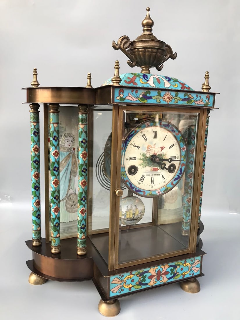 A European-style cloisonn é clock - 2