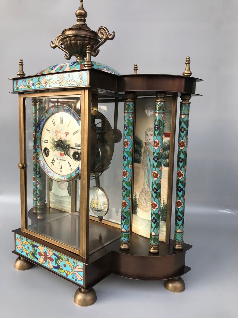 A European-style cloisonn é clock - 3