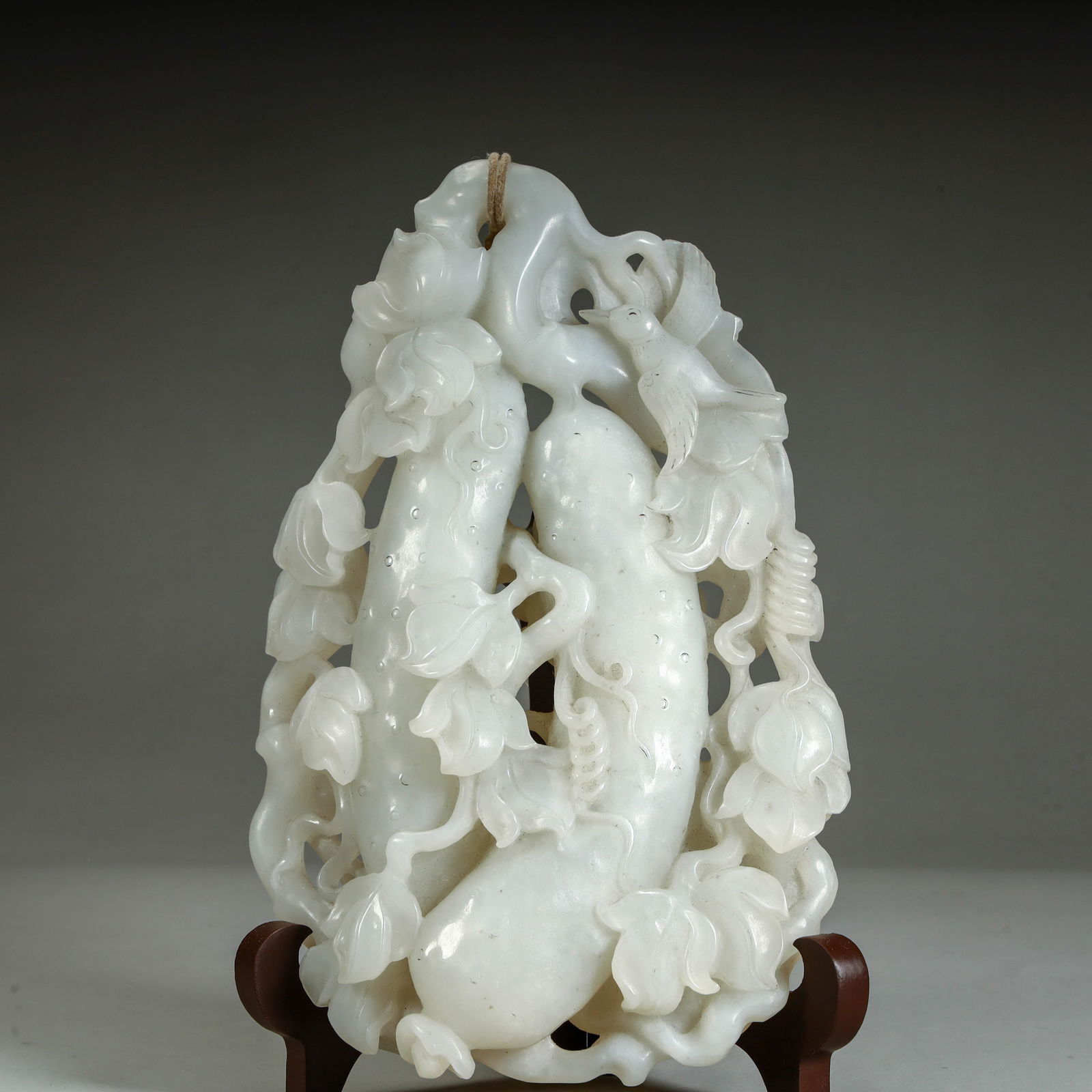 A Qing Dynasty Hetian white jade blessing pattern ornament: Qing Dynasty Hetian white jade blessing pattern ornament SIZE: H:19cm L: 12cm W:4cm W:714g (The Dimensions Of All Batches Are Manually Measured.If You Need More Detailed