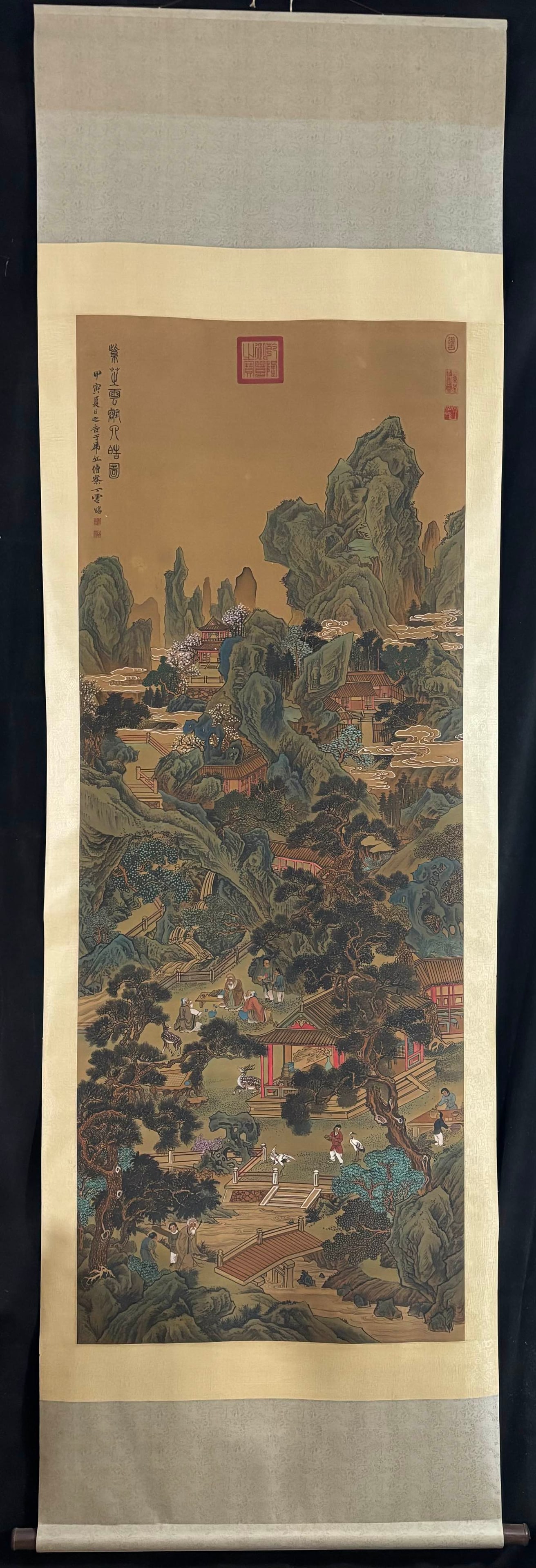 A picture of Ding Yunpeng in the Ming Dynasty with four Hao paintings of Zizhi Cloud Ravine (1 of 9)