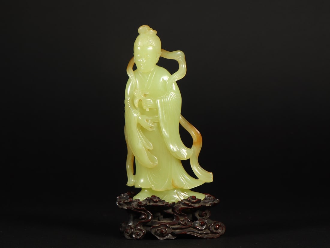 An Exquisite Yellow Jade Figure Ornament (1 of 9)