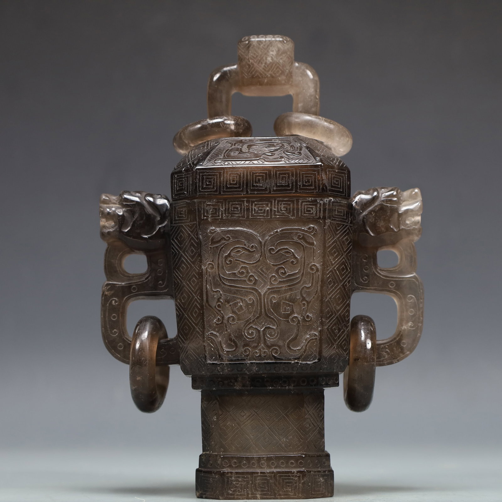 A Exquisite Crystal Dragon Pattern Double-Ears Cup (1 of 8)