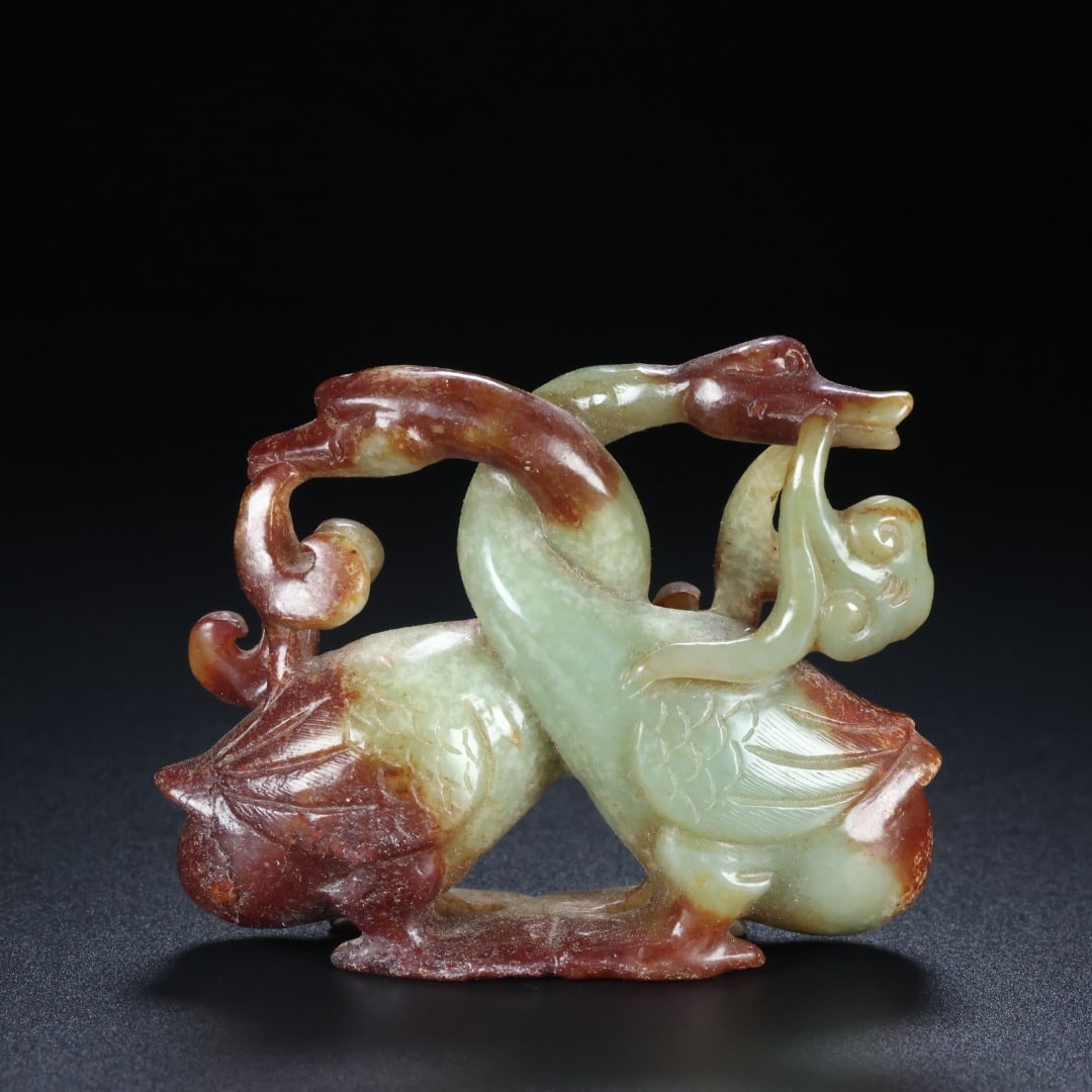 An Exquisite White Jade Mandarin Duck Ornament (1 of 9)