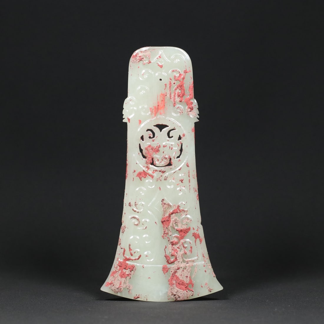 An Exquisite White Jade Beast-Face Pattern Ornament (1 of 9)