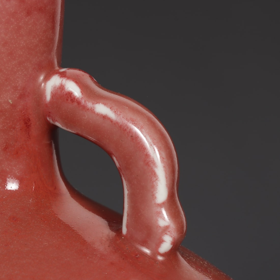 An Exquisite Ruby red-Glazed Double-Ears Vase - 7