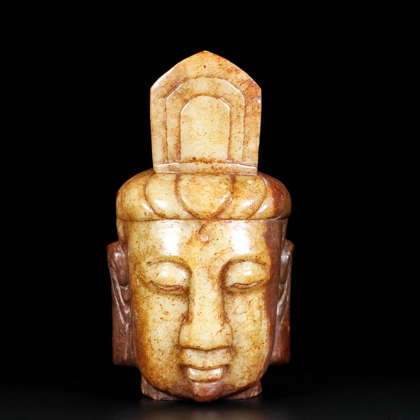 An Exquisite White Jade Buddha head (1 of 9)