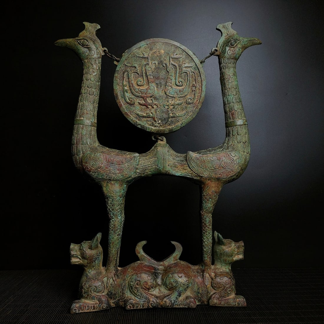 An Exquisite Bronze Bird Pattern With Inscription Ornament (1 of 9)