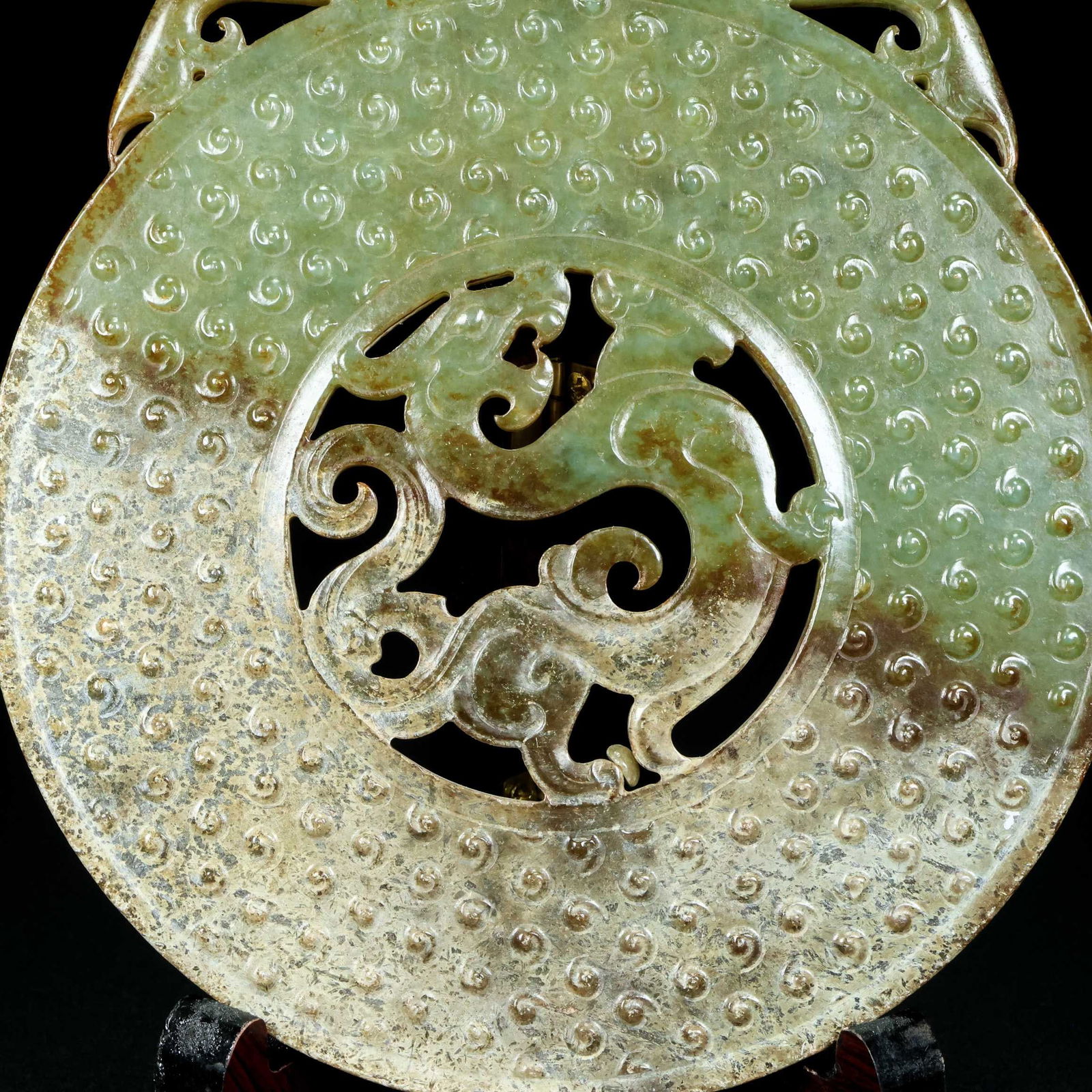 An Exquisite Jasper Dragon Pattern Ornament - 8
