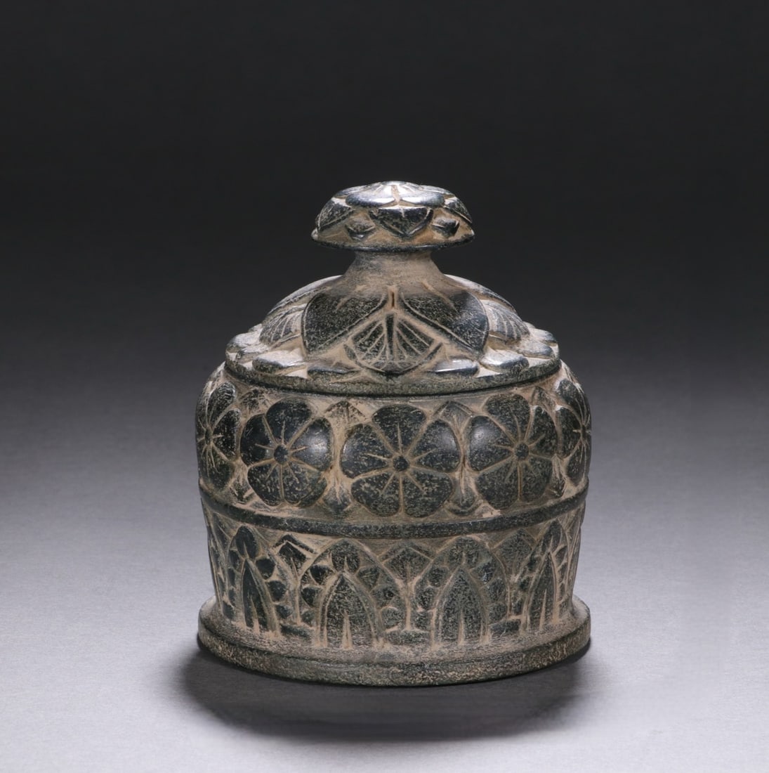 An Exquisite Limestone Flower Pattern Jar (1 of 10)