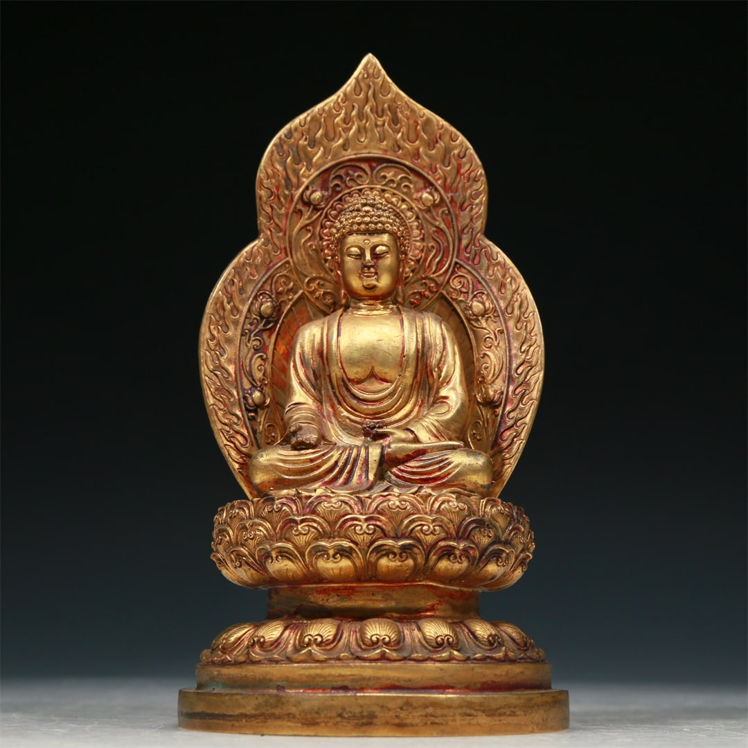 A Gorgeous Gilt-Bronze Figure Of Buddha Shakyamuni (1 of 5)