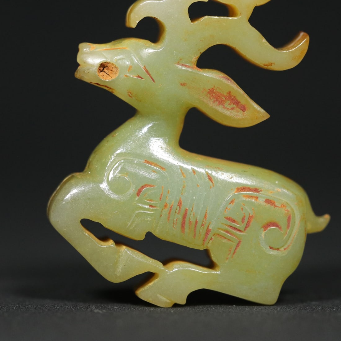 An Exquisite White Jade Deer Pendant - 6