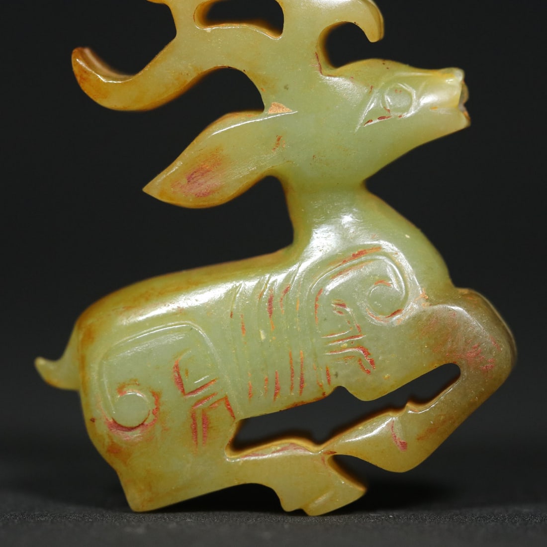 An Exquisite White Jade Deer Pendant - 8
