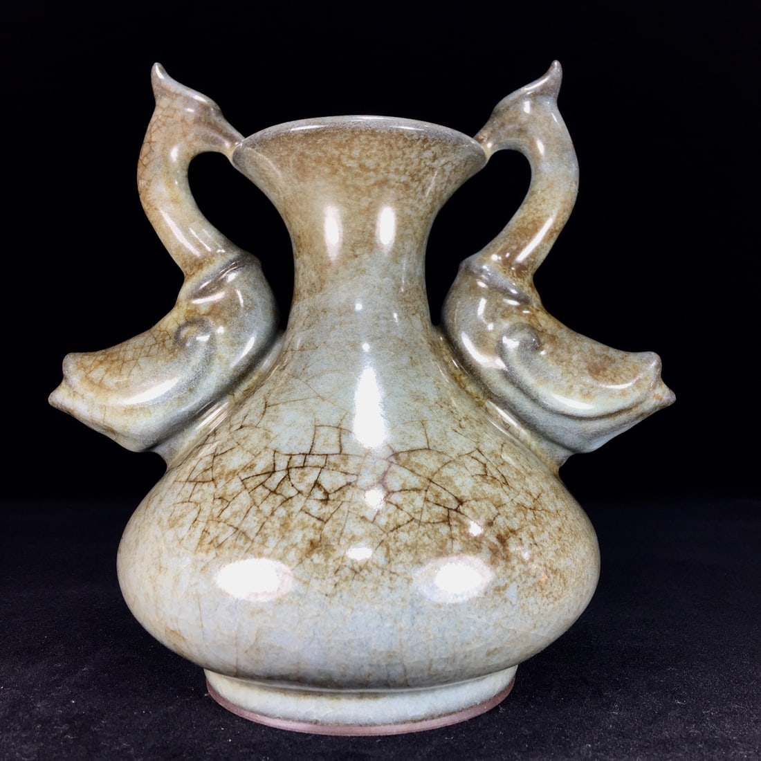 An Exquisite Guan yao Double-Ears Vase (1 of 9)
