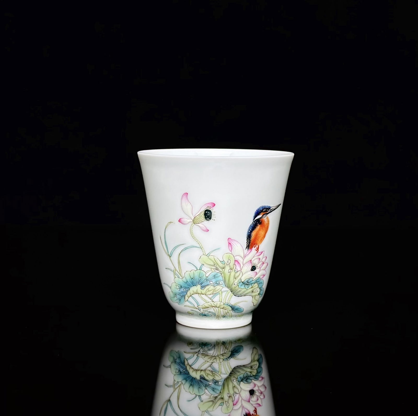 An Exquisite Enamel Flower and Bird Pattern Cup (1 of 8)
